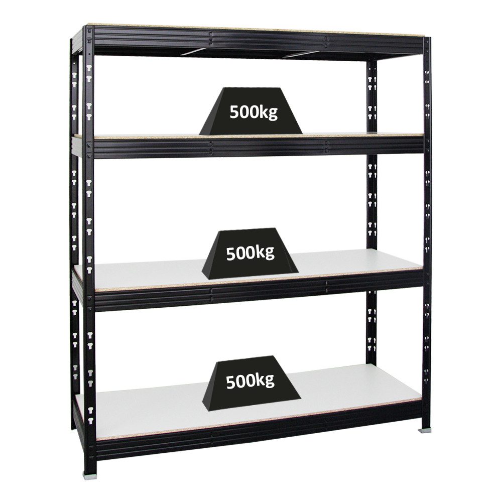PROREGAL® Schwerlastregal Steckregal Profi-Weitspannregal RHINO bis zu 500kg Fachlast, Stabiles Garagenregal Kellerregal Lastenregal Lagerregal Steckregal