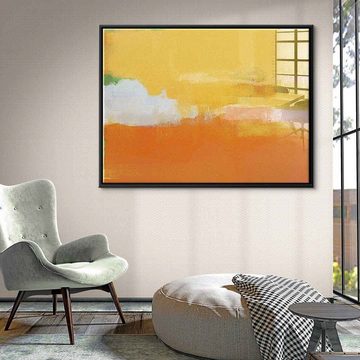 DOTCOMCANVAS® Acrylglasbild Gentle Scenery - Acrylglas, Acrylglasbild orange gelb moderne abstrakte Kunst Druck Wandbild