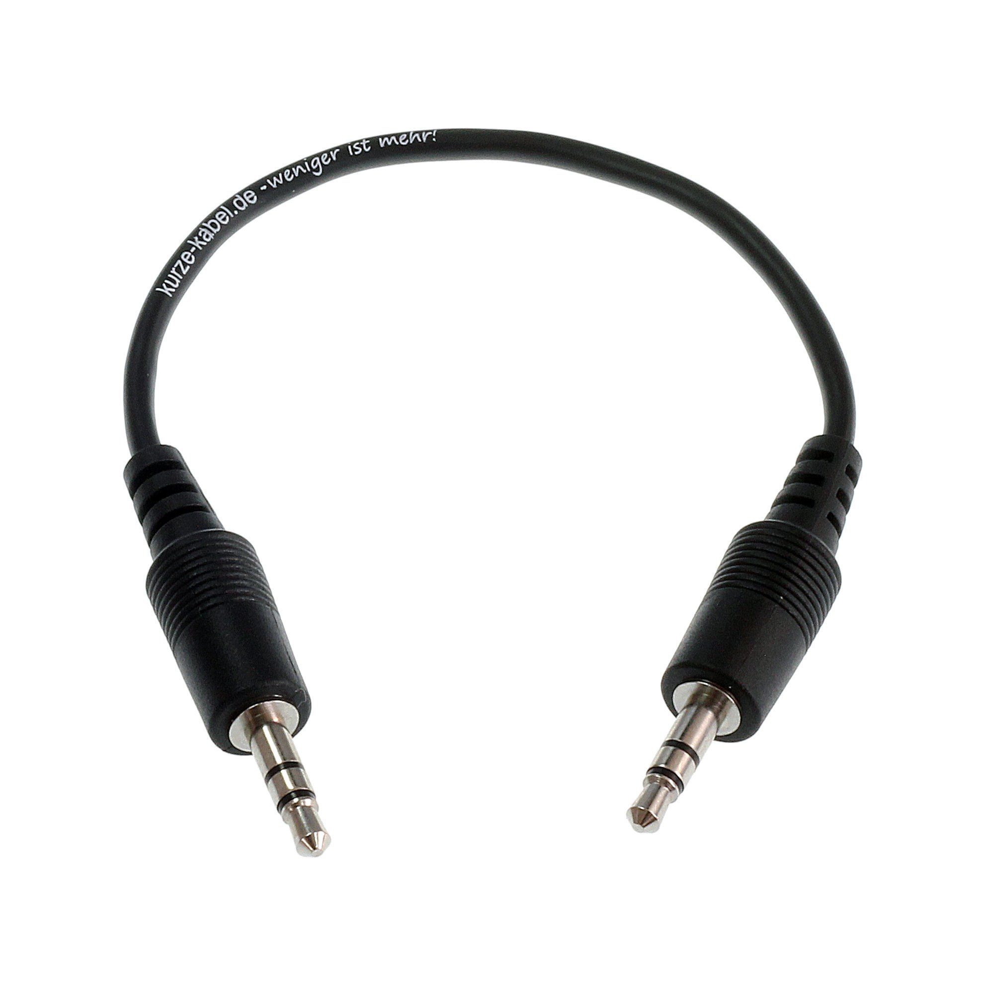 shortix Audio-Kabel. 3,5mm-Klinke. Stecker - Stecker. Stereo. AUX. 20/30cm. Audio-Kabel, 3,5-mm-Klinke, 3,5-mm-Klinke (20 cm), kurz