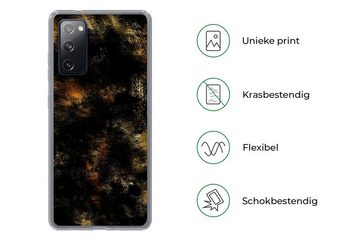 MuchoWow Handyhülle Gold - Farbe - Abstrakt - Schwarz, Phone Case, Handyhülle Samsung Galaxy S20 FE, Silikon, Schutzhülle