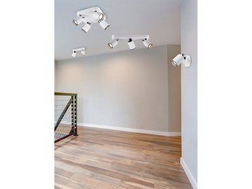 meineWunschleuchte LED Wandstrahler, LED wechselbar, 1x austauschbares GU10 LED mit 5 Watt, 400 Lumen, Warmweiß, innen klein-e Wandleuchte Lichtspots Treppenhaus & Treppenaufgang Ø6cm