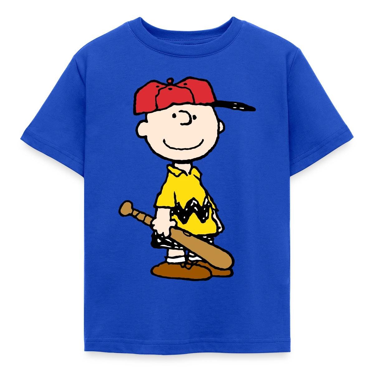 Spreadshirt T-Shirt Peanuts Charlie Brown Baseball Sport Kinder T-Shirt (1-tlg) Fällt klein aus. Wir empfehlen, eine Größe größer zu bestellen.