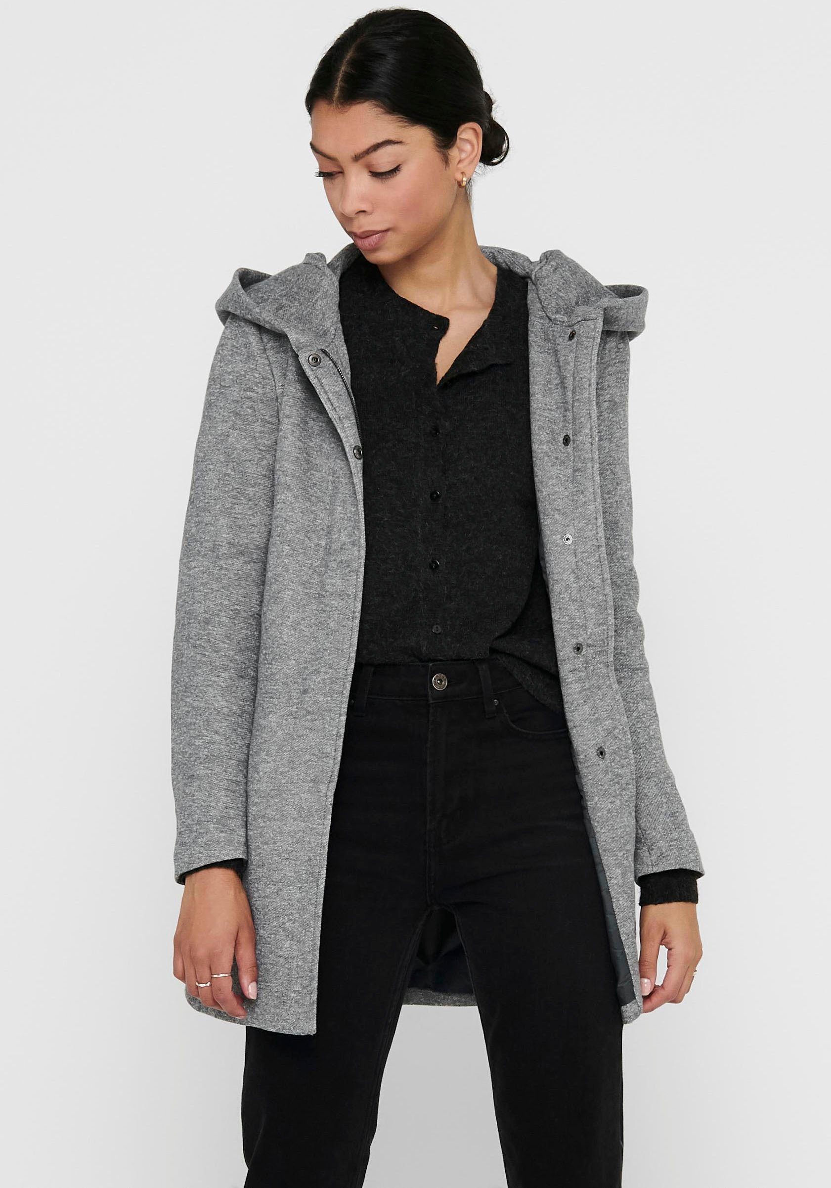 ONLY Kurzmantel ONLSEDONA LIGHT COAT OTW NOOS verdeckte Knopfleiste
