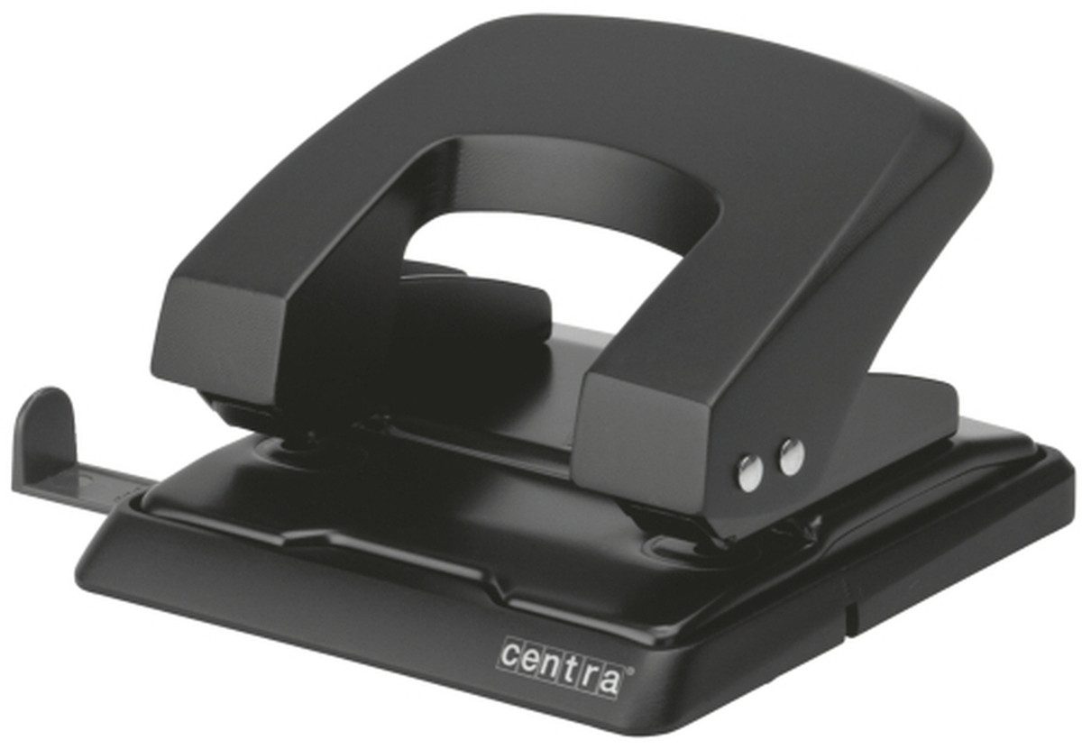 Centra Locher Locher HP30 Metall für 30 Blatt mit Anschlagschiene schwarz (20 Stück)