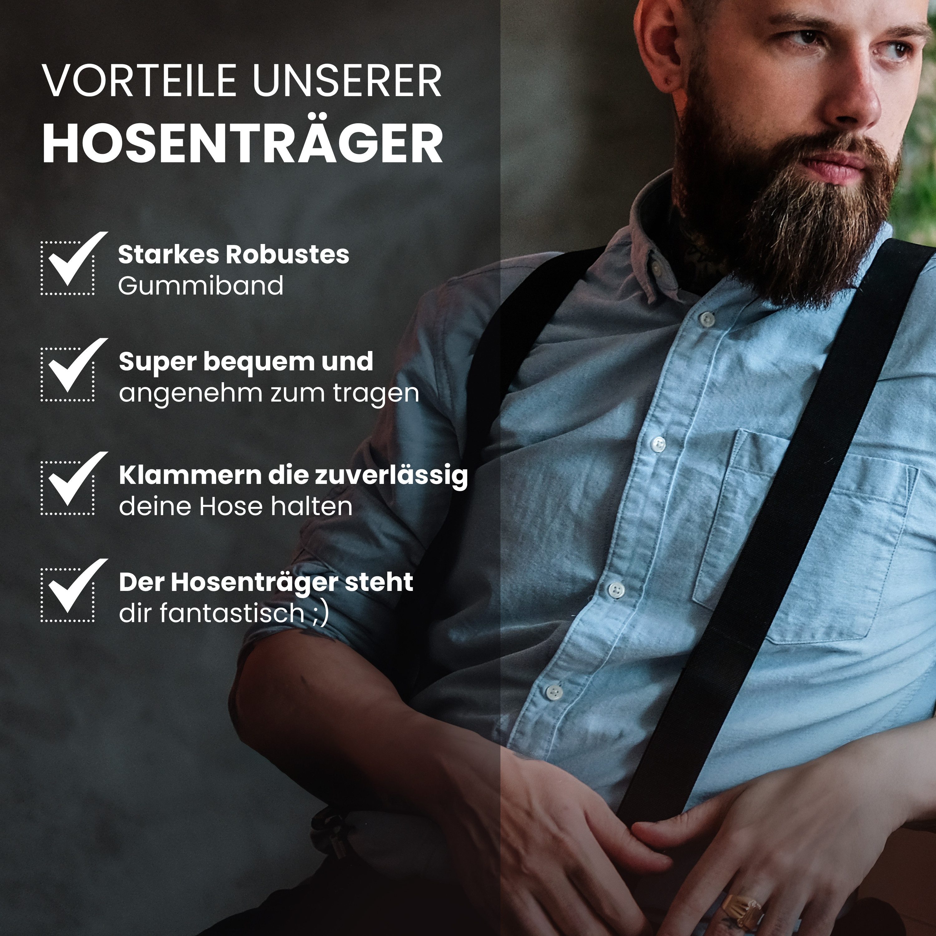 ZUKUNFTSENKEL Hosenträger 2er Pack schmal 2,5cm breite, 4 starke Clips Bordeaux Rot (X-Form Für Damen und Herren) Deutsche Herstellung, Elastisch