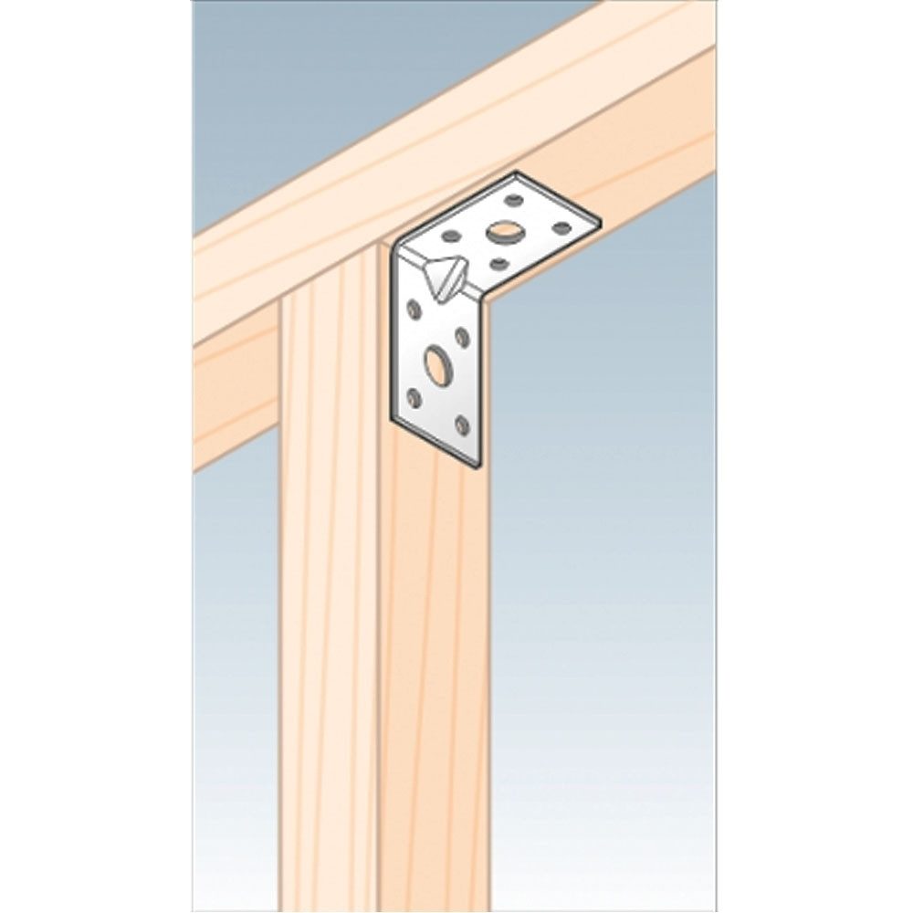 Systafex® Winkelverbinder 50x Schwerlast Winkelverbinder Lochwinkel Winkel 70x70x55mm verzinkt, LxB: 70x55 mm, feuerverzinkt, (50-St) – Bild 3 von 3