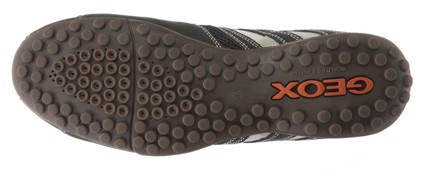 Snake dunkelgrau mit Geox Spezial Materialmix Geox Membrane im Sneaker