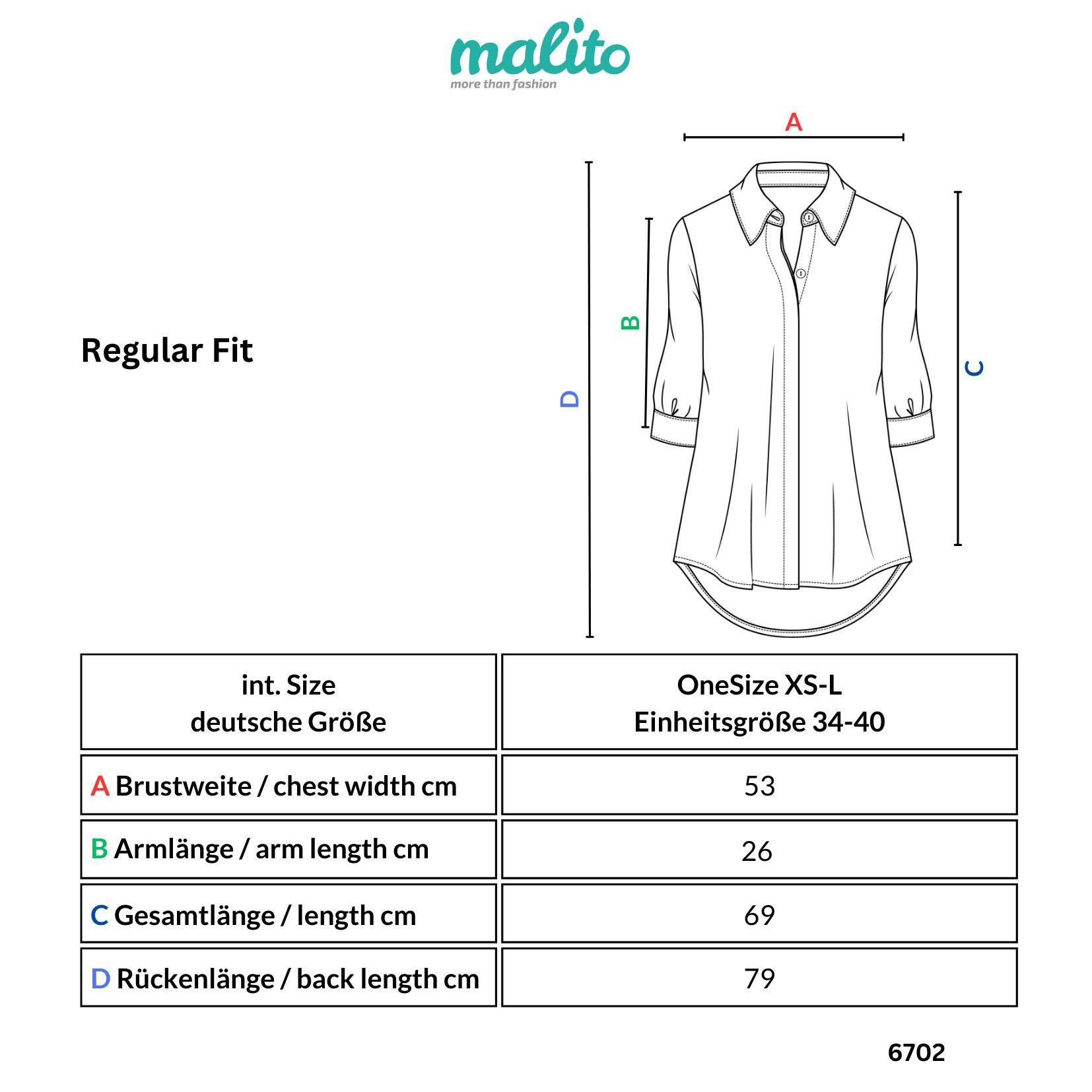 malito more than fashion Schlupfbluse malito Damen Bluse mit Leo Muster, Tu günstig online kaufen