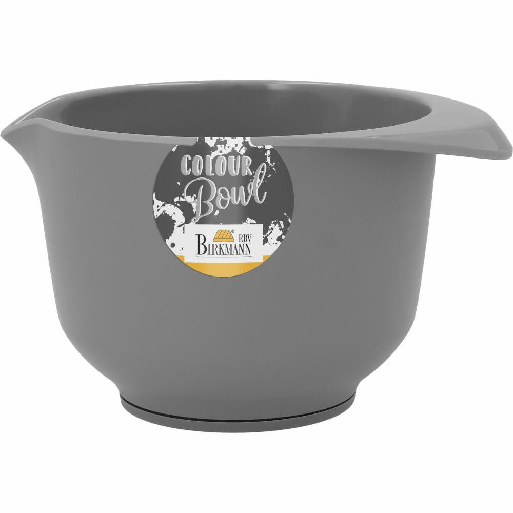Birkmann Rührschüssel Colour Bowl Grau Matt 750 ml, Melamin
