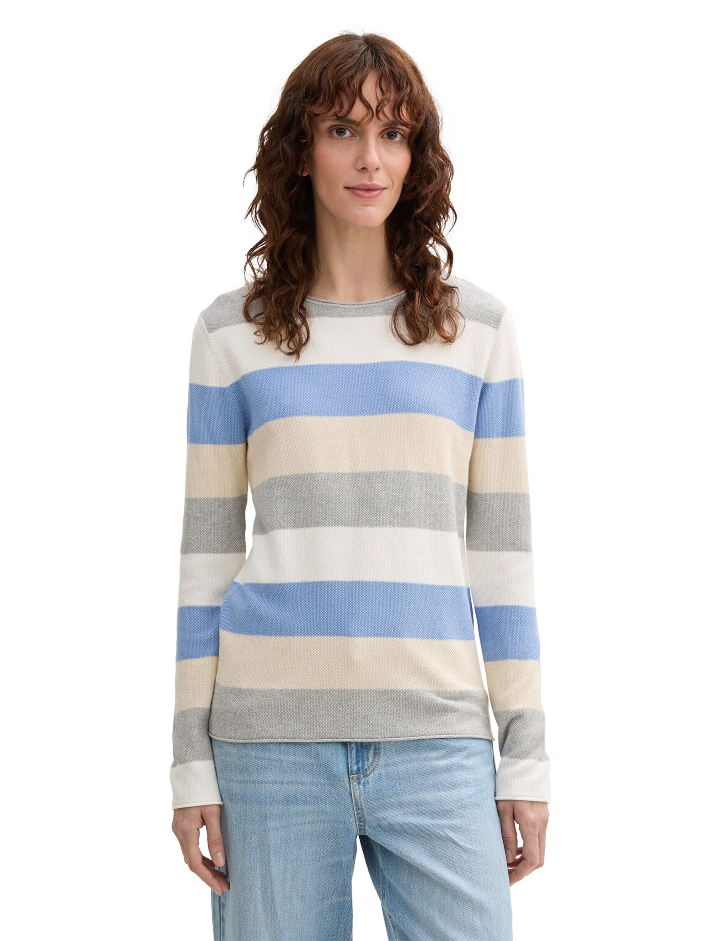 TOM TAILOR Rundhalspullover (1-tlg) Plain/ohne Details günstig online kaufen