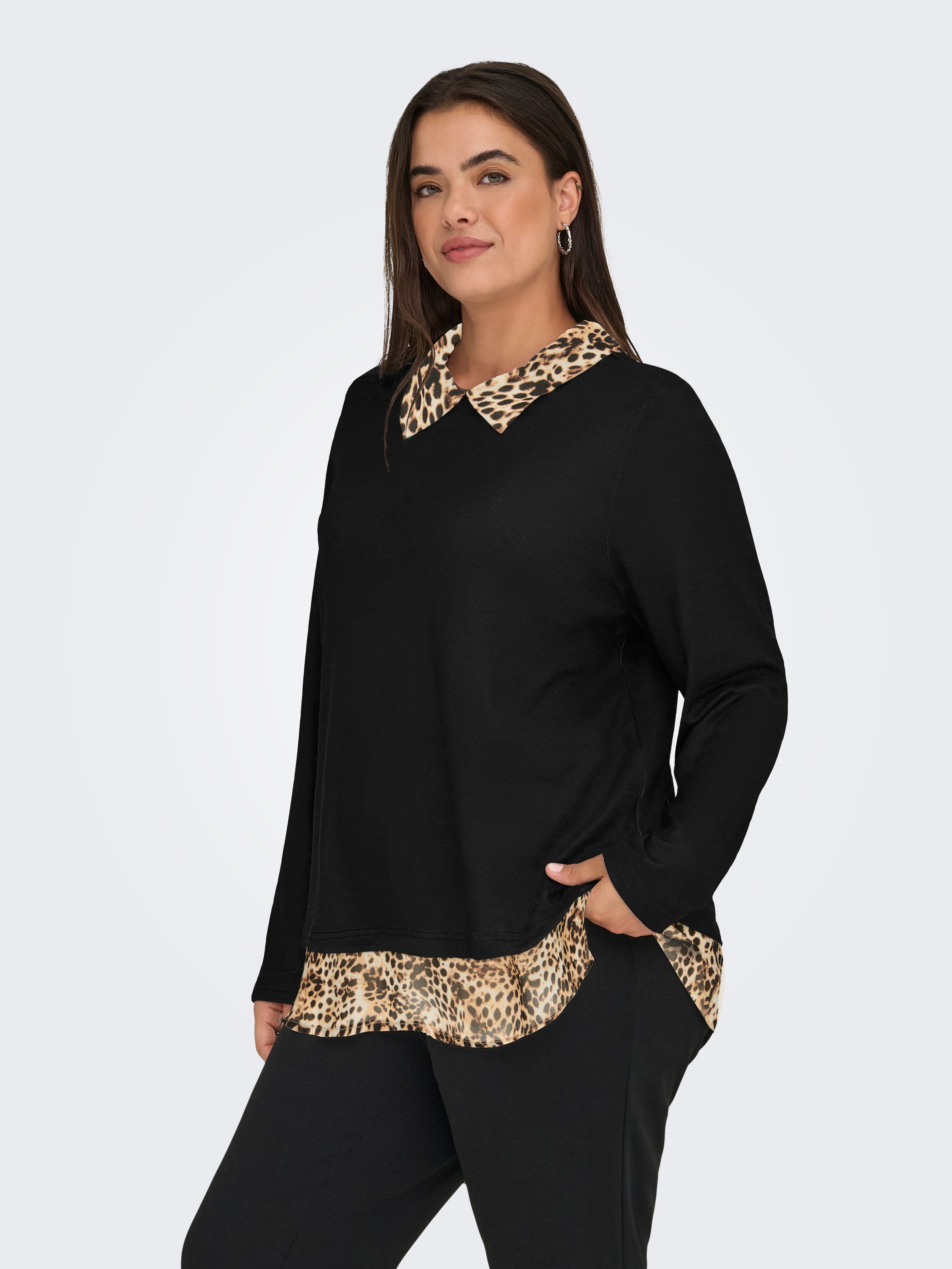 ONLY CARMAKOMA Blusenshirt CARALBA LS MIX TOP JRS