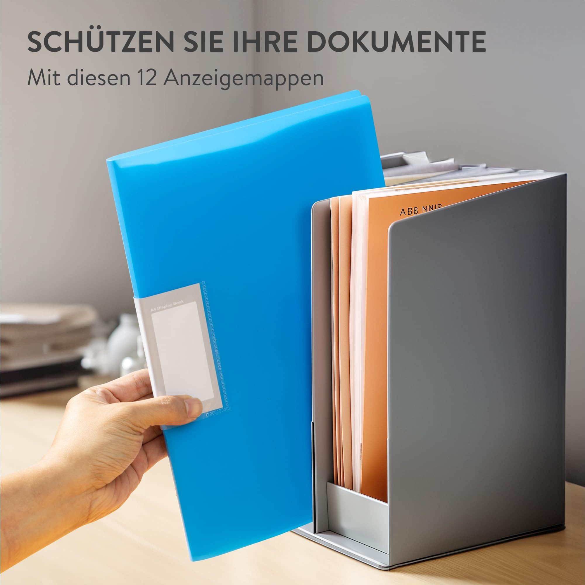 Thumbnail - H&S Organisationsmappe A4 Sichtbuch - Mappe im 12er-Set mit Klarsichthüllen - Mehrfarbig
