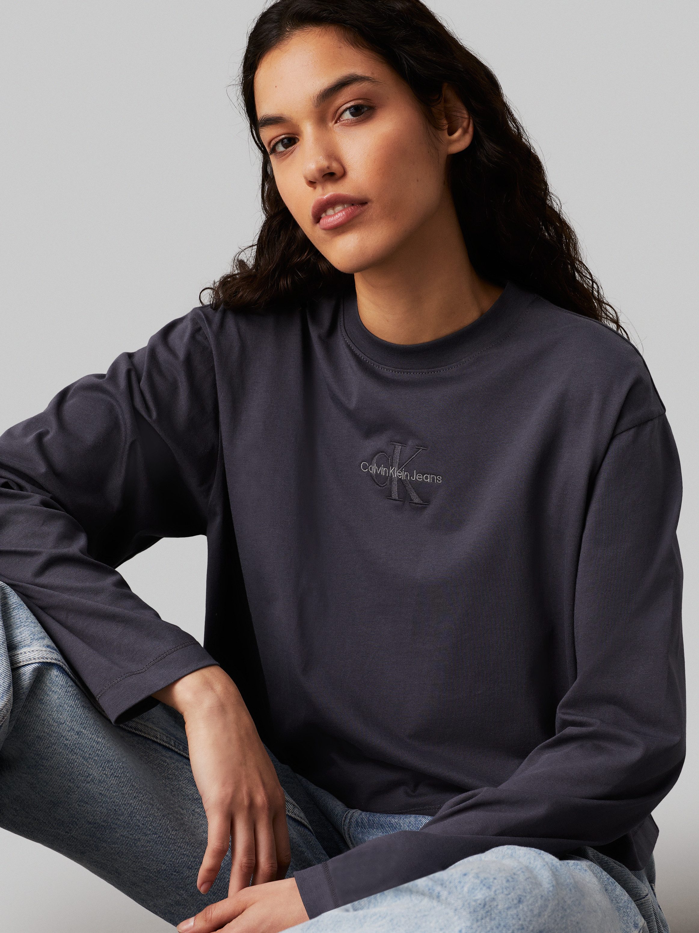 Calvin Klein Jeans Langarmshirt MONOLOGO LOOSE günstig online kaufen
