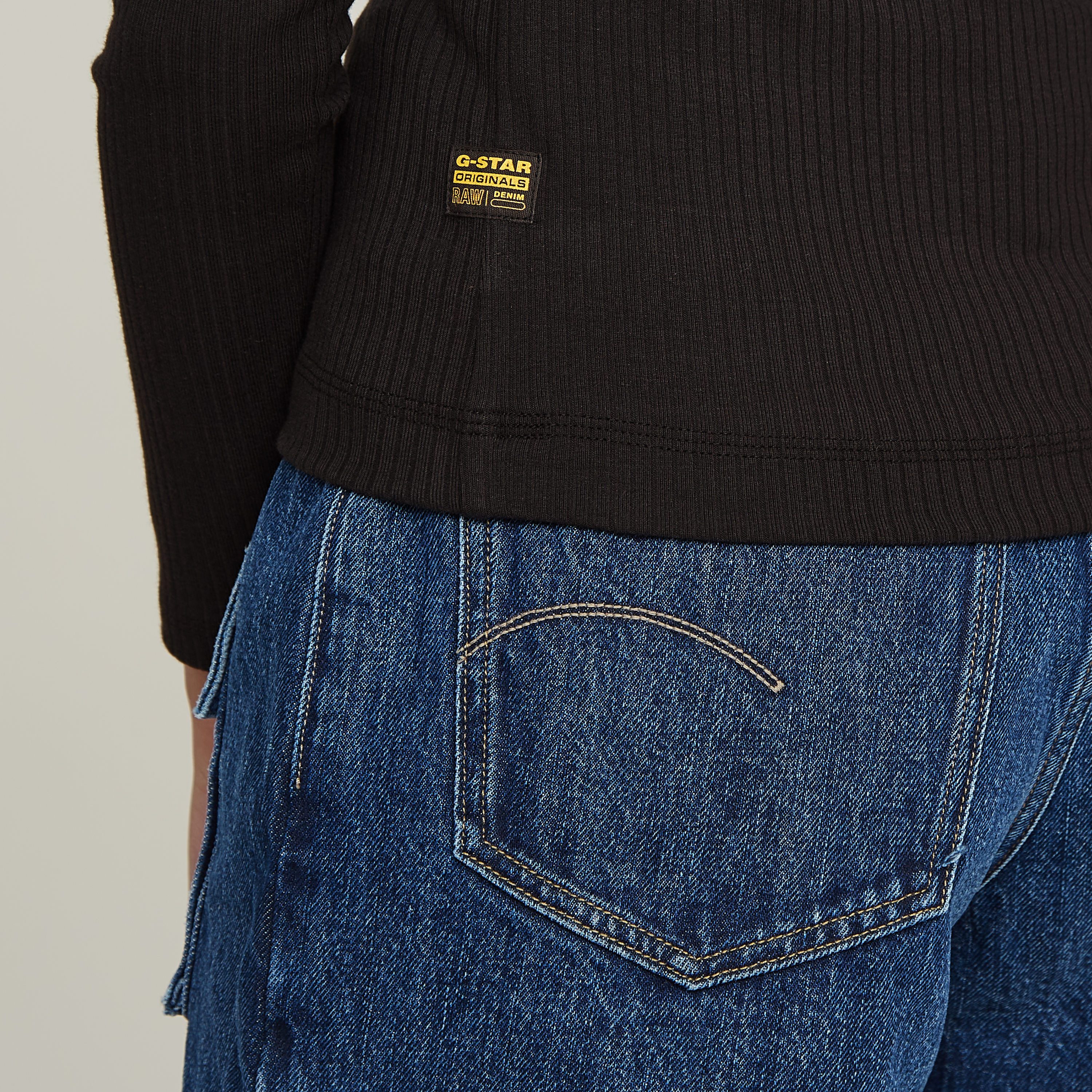 G-STAR Longsleeve Slim Rib mit Stretchanteil