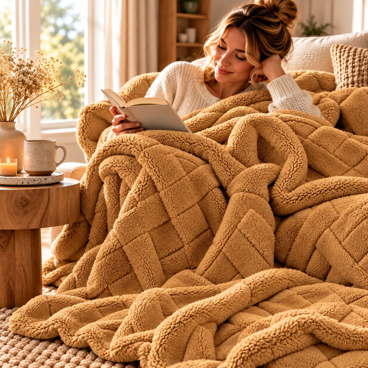Wohndecke CARO, Design91, Karierte Kuscheldecke ideales Geschenk Weiche, warme Decke