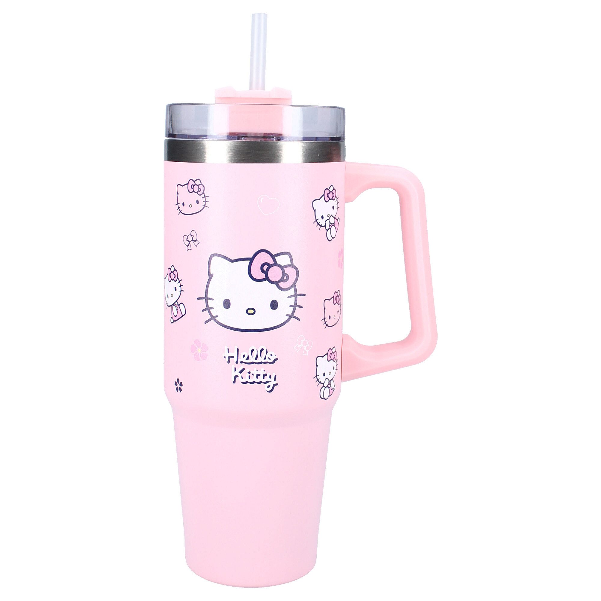 Vadobag Thermobecher Hello Kitty Trinkflasche 900ml – Kinder Flasche rosa Bottled Bliss, Edelstahl