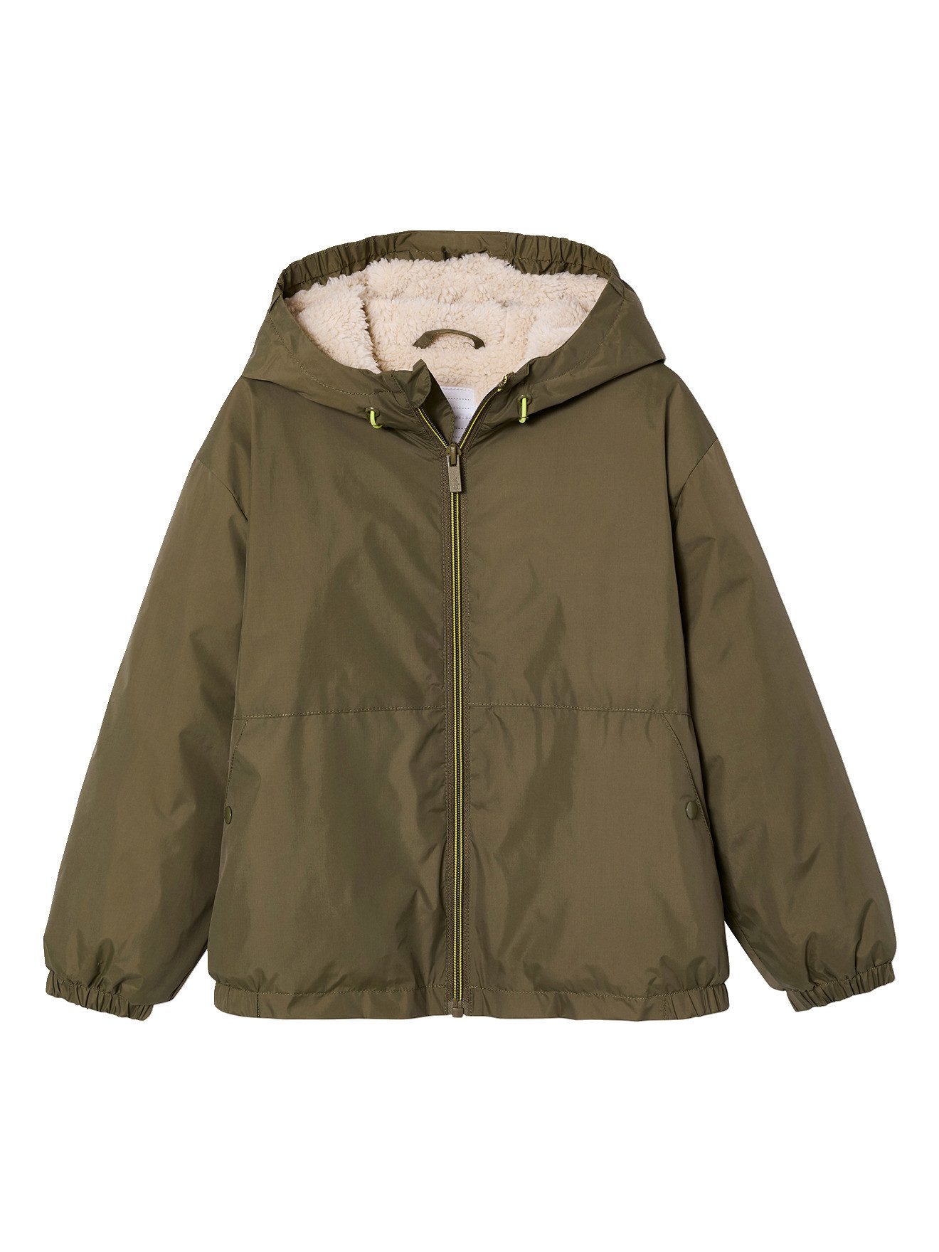 vertbaudet Regenjacke Jungen Anorak mit Teddyfleece-Futter