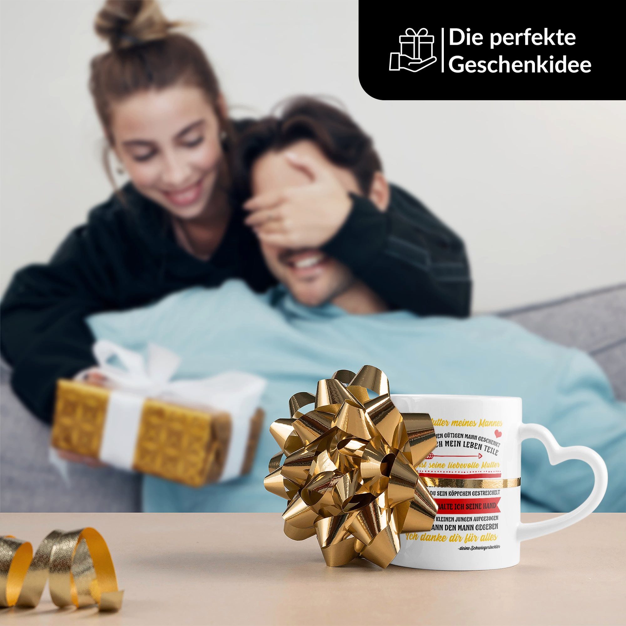 22Feels Tasse Schwiegermama Geschenk von Schwiegertochter Schwiegermutter Hochzeit, Keramik, Made In Germany, Spülmaschinenfest, Herzhenkel