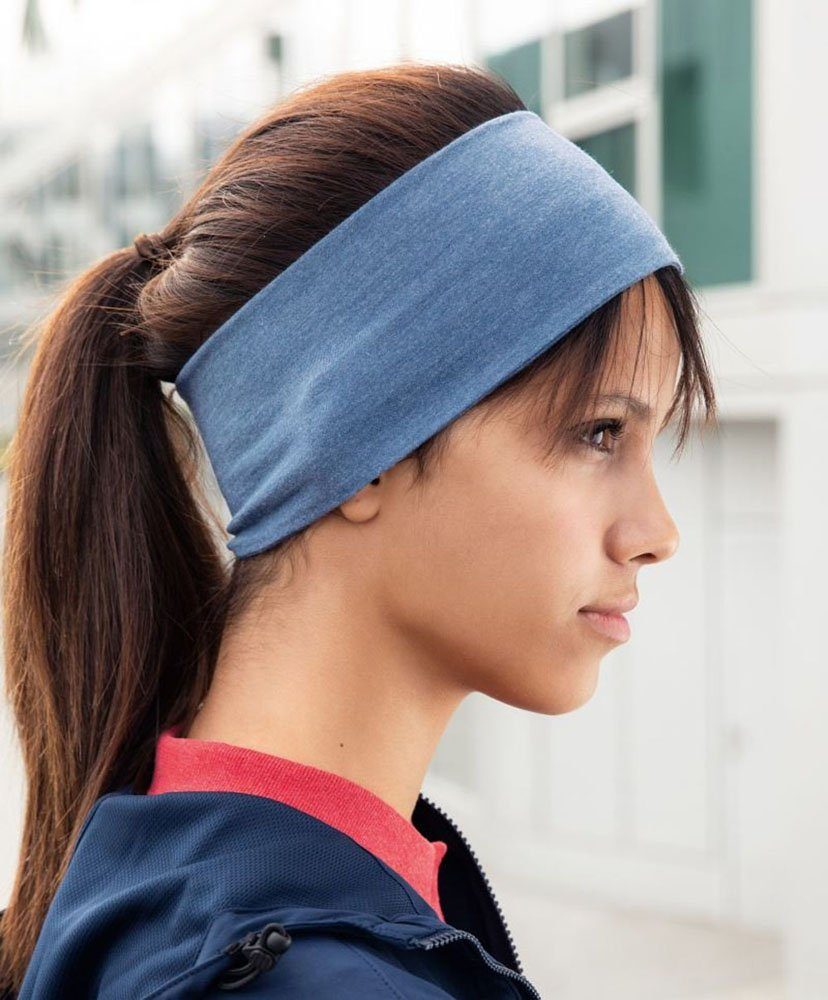 ringgesponnene Stirnband Stadler Modescout Stirnband gekämmte Sport Headband Bio-Baumwolle Cobalt