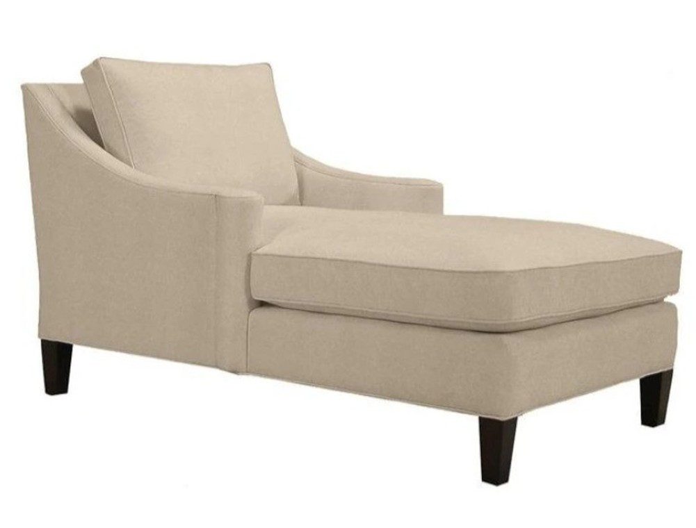 JVmoebel Chaiselongue Luxuriöse Chaiselongue in Braun mit elegantem weißen Korpus, 1 Teile, Made in Europa