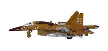 Toi-Toys Spielzeug-Flugzeug KAMPFFLUGZEUG mit Licht Sound Rückzugmotor 19cm Modell 27 (Beige), Kampfjet Flugzeug Spielzeug
