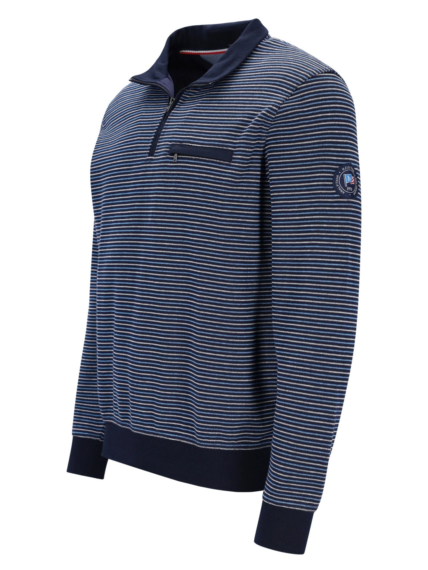 Hajo Sweatshirt Sweatshirt mit Finelinerstreifen allover in stay fresh-Qualität