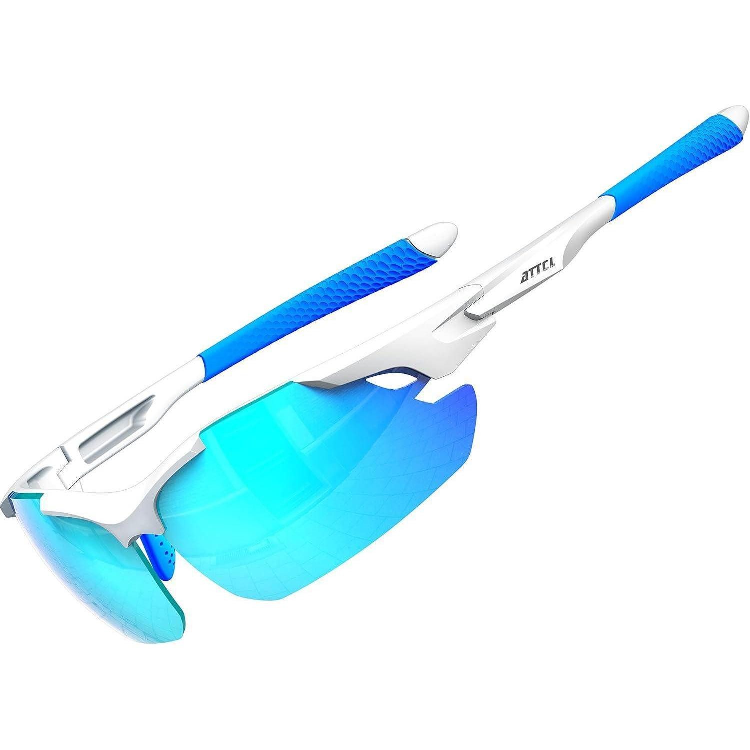 Sonnenbrille Sonnenbrille Herren polarisierte UV400 7027-weiß+blau Verspiegelt