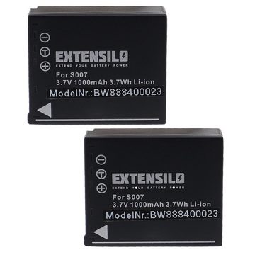Extensilo kompatibel mit Panasonic Lumix DMC-TZ4, DMC-TZ3, DMC-TZ11, DMC-TZ5, Kamera-Akku Li-Ion 1000 mAh (3,7 V)