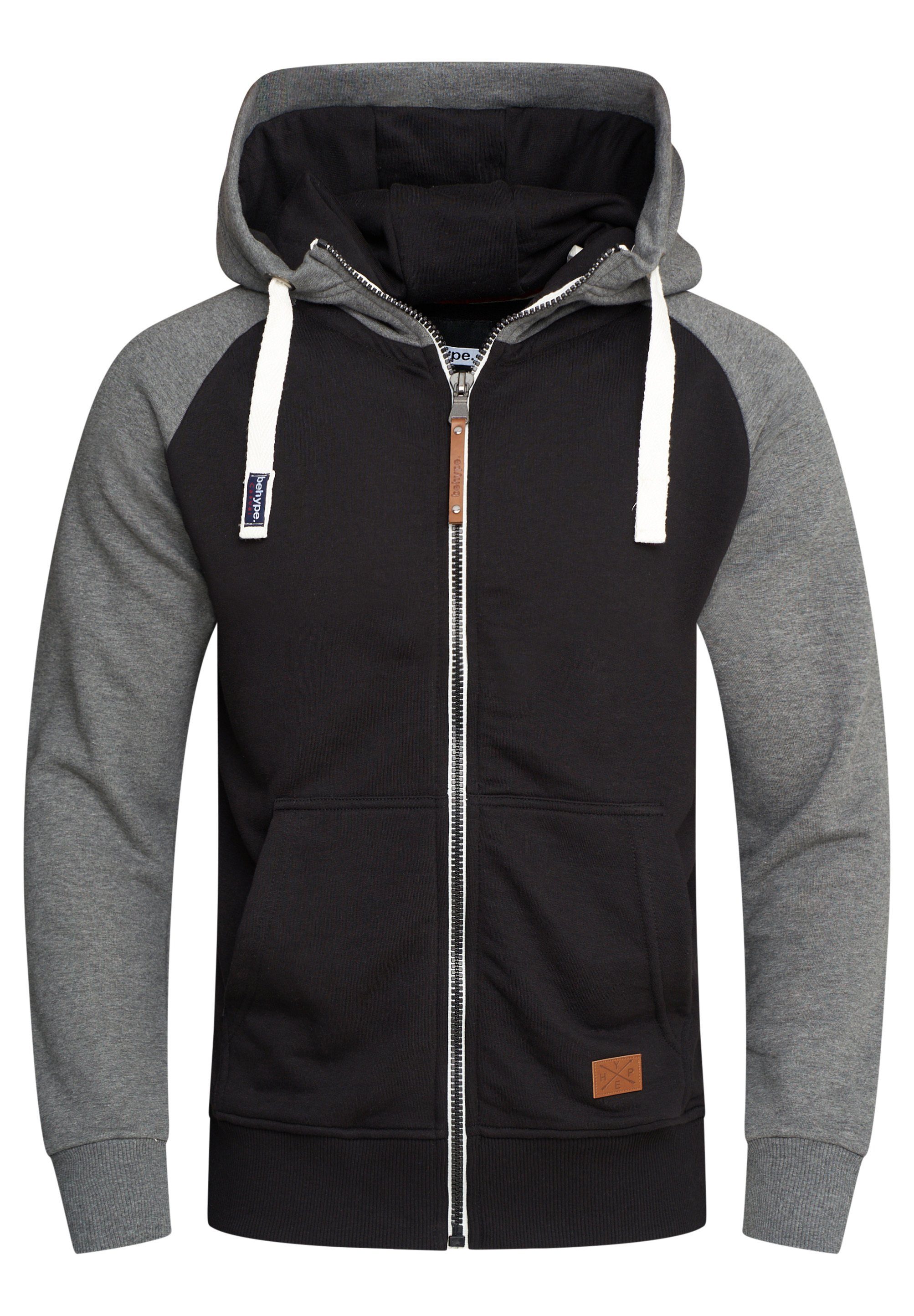 behype Kapuzensweatjacke BHDISUK Herren Kapuzenpullover Hoodie günstig online kaufen