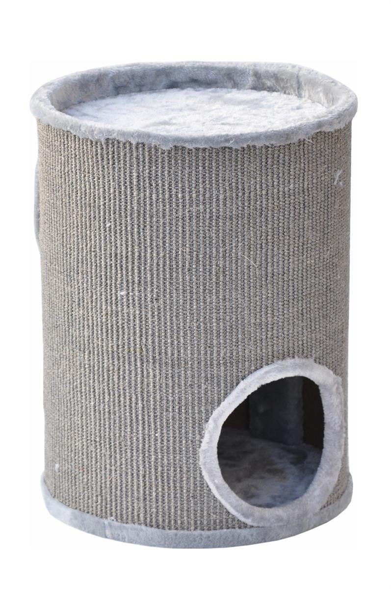 nanook Kratzbaum Kratztonne Condo - mit Spielball - rundum Sisalgeflecht M 50 cm grau