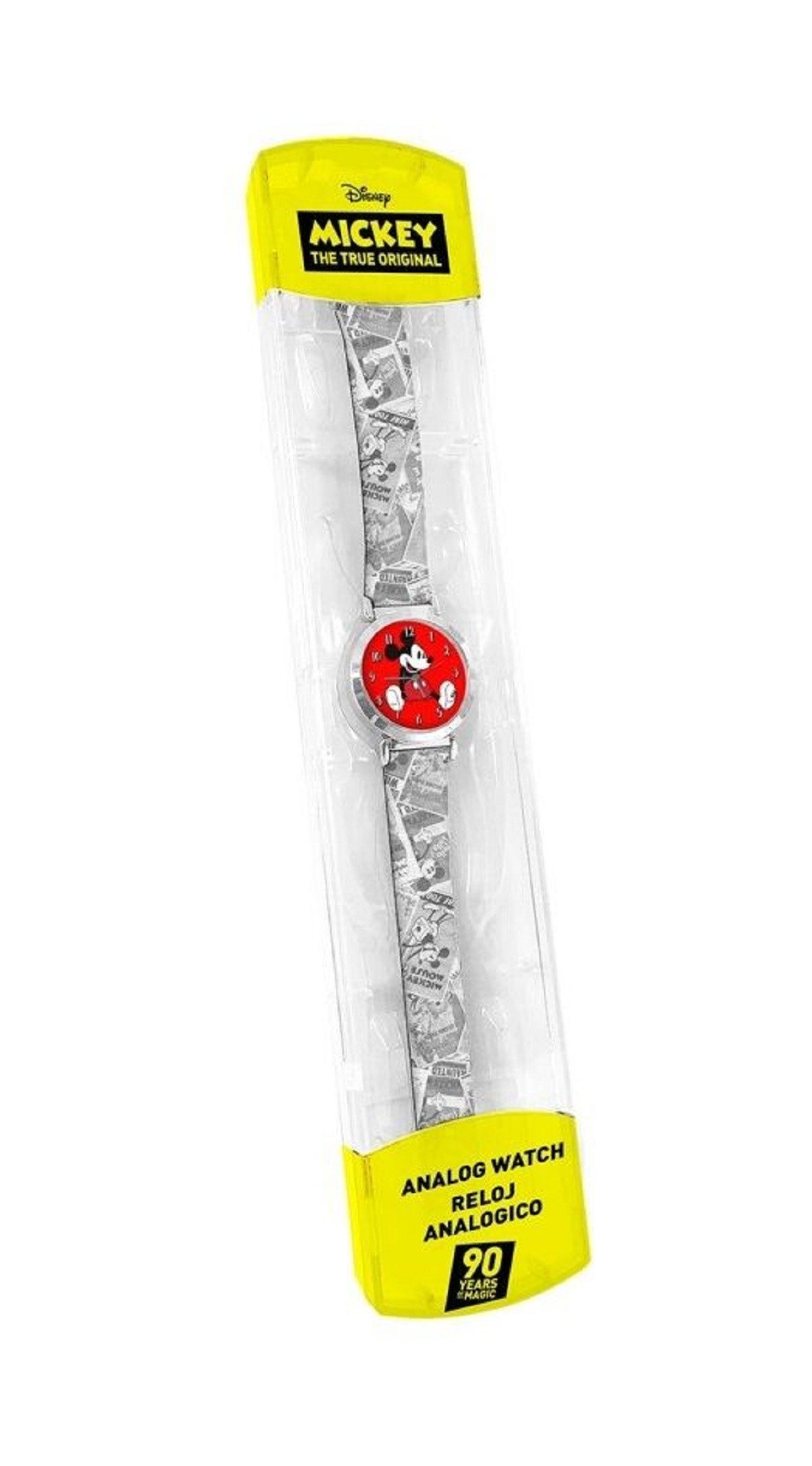 Disney Mickey Mouse Quarzuhr Armbanduhr Uhr mit fröhlichem Mickey Mouse Motiv