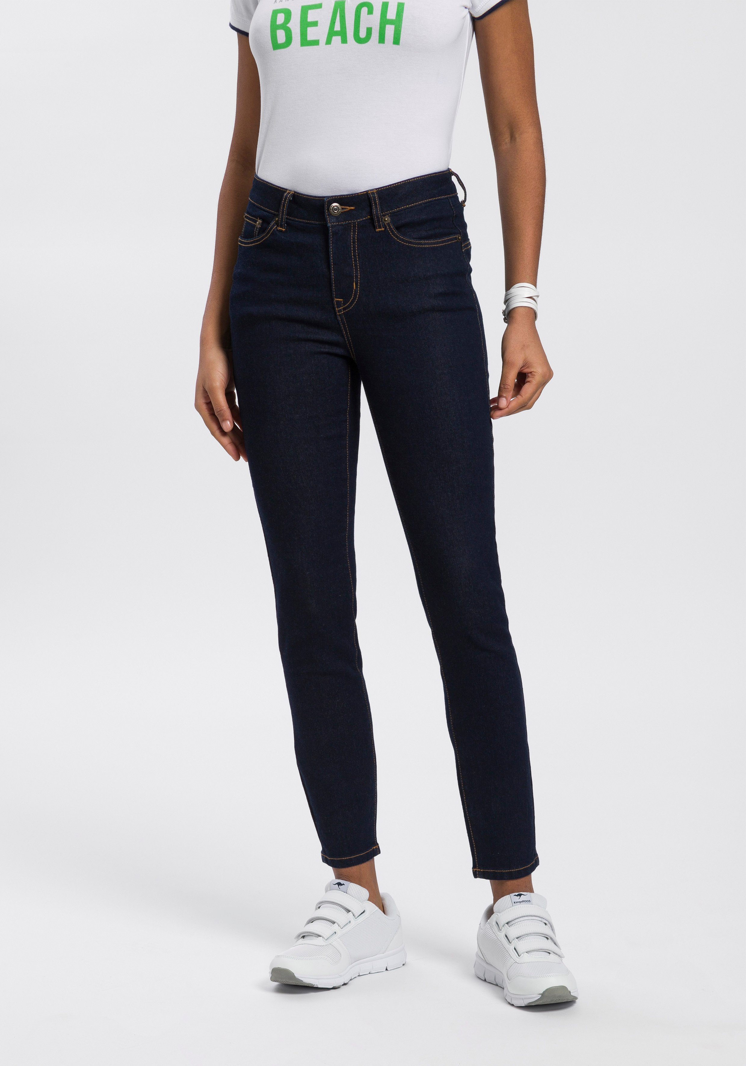 KangaROOS Slim-fit-Jeans CROPPED HIGH WAIST SLIM günstig online kaufen
