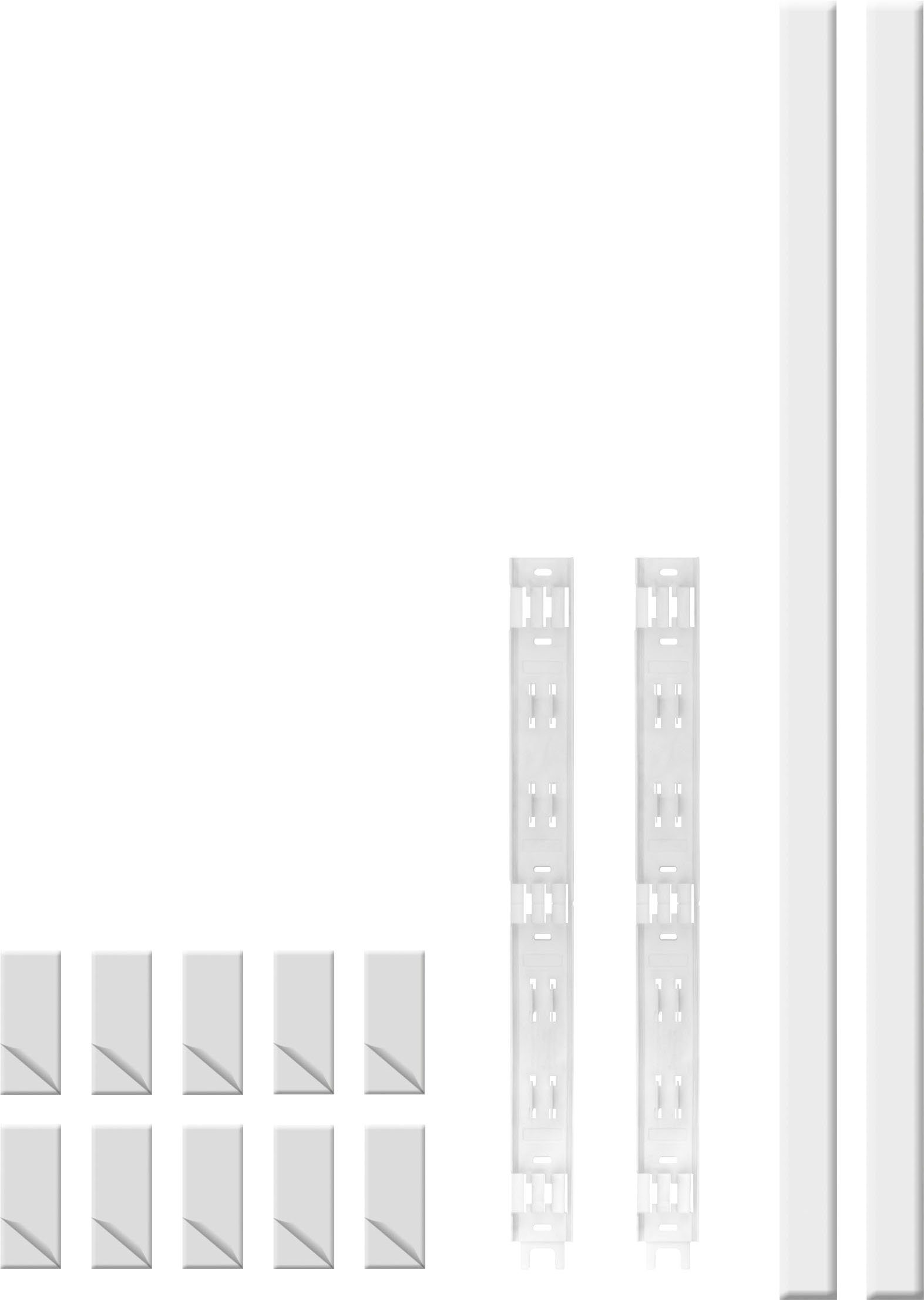SCHELLENBERG Kabelkanal System M Erweiterung zur Aufputzmontage, kleben oder schrauben, Kabel Organizer, 2,1 m, weiß