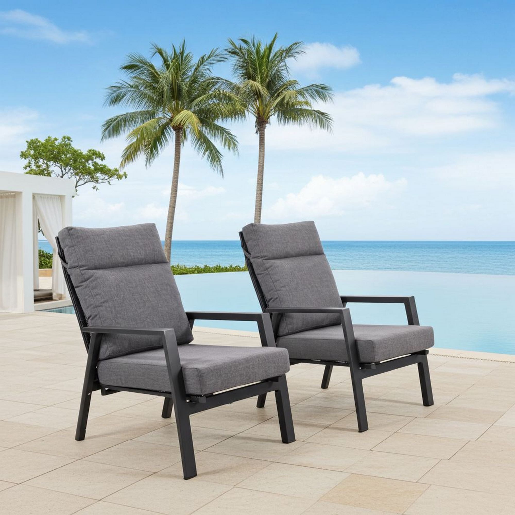 Lesli Living Gartensessel Lesli Living Loungesessel im 2er-Set Ohio Negro