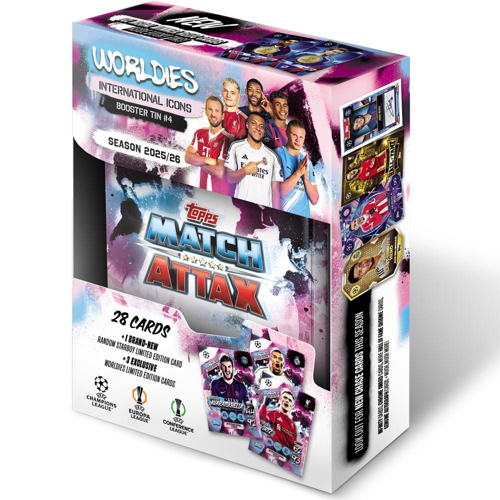 Topps Sammelkarte Match Attax Champions League 2025/26 1 Mini Tin Box (zufällige Auswahl