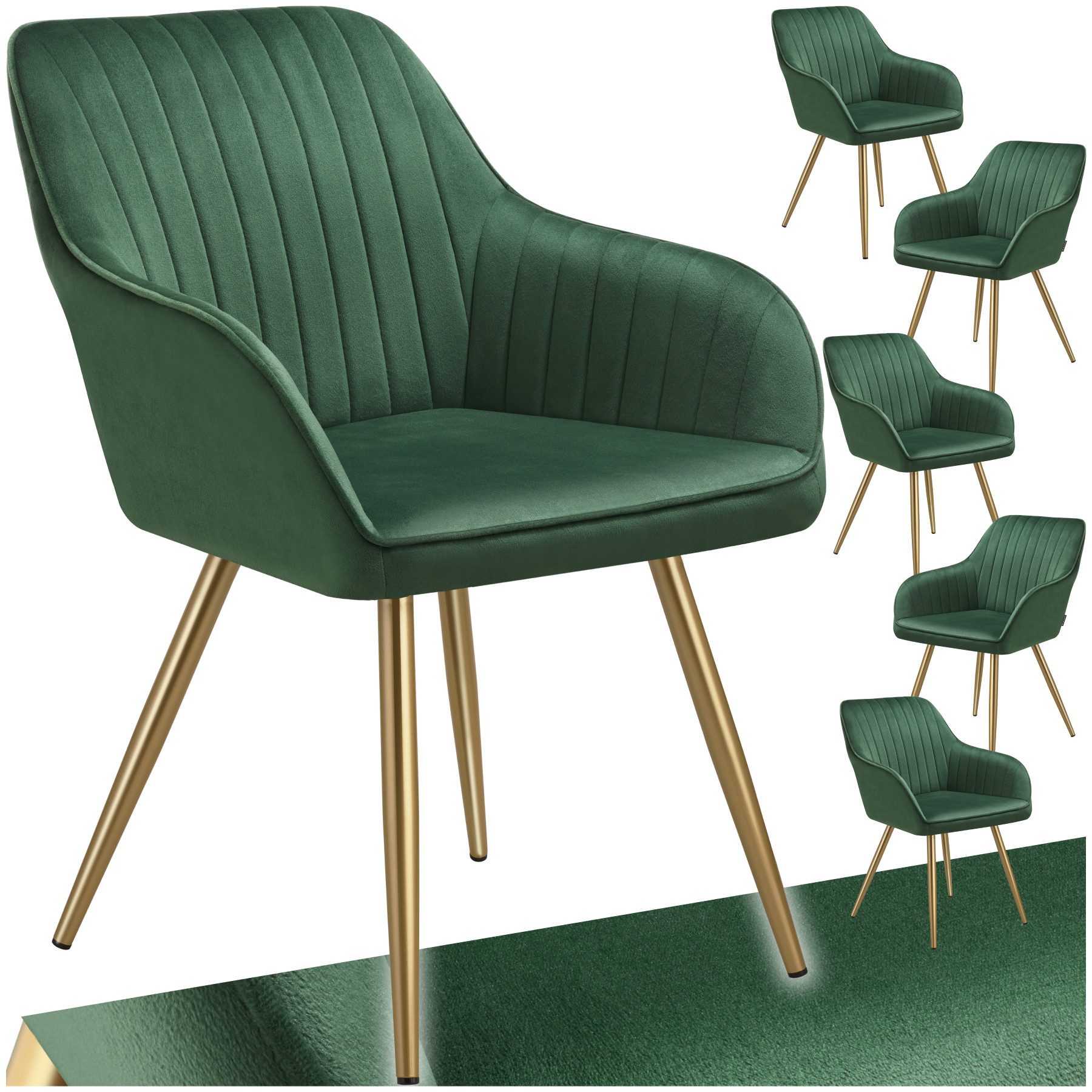 tectake Esszimmerstuhl Marilyn (Set, 6 St), günstig online kaufen