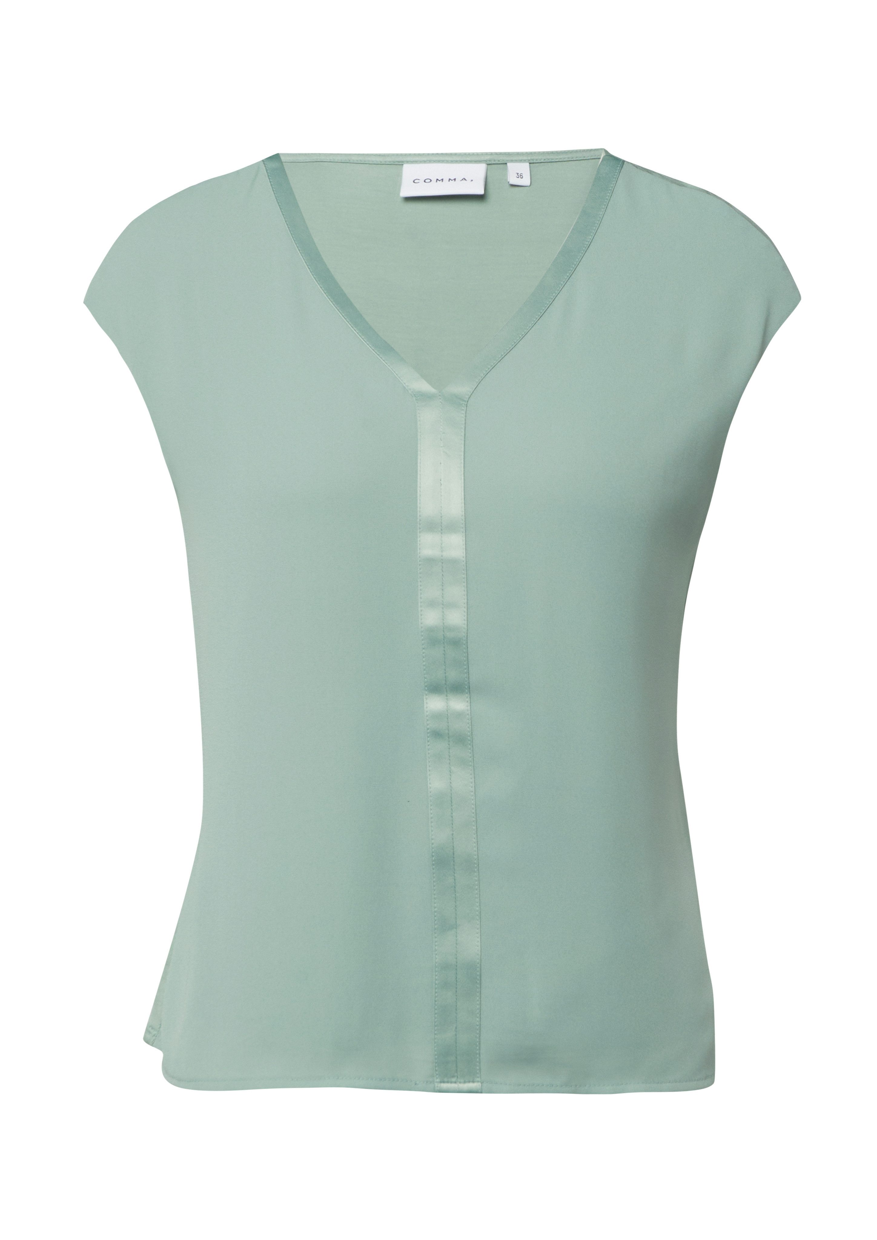comma Kurzarmshirt mit Viskose