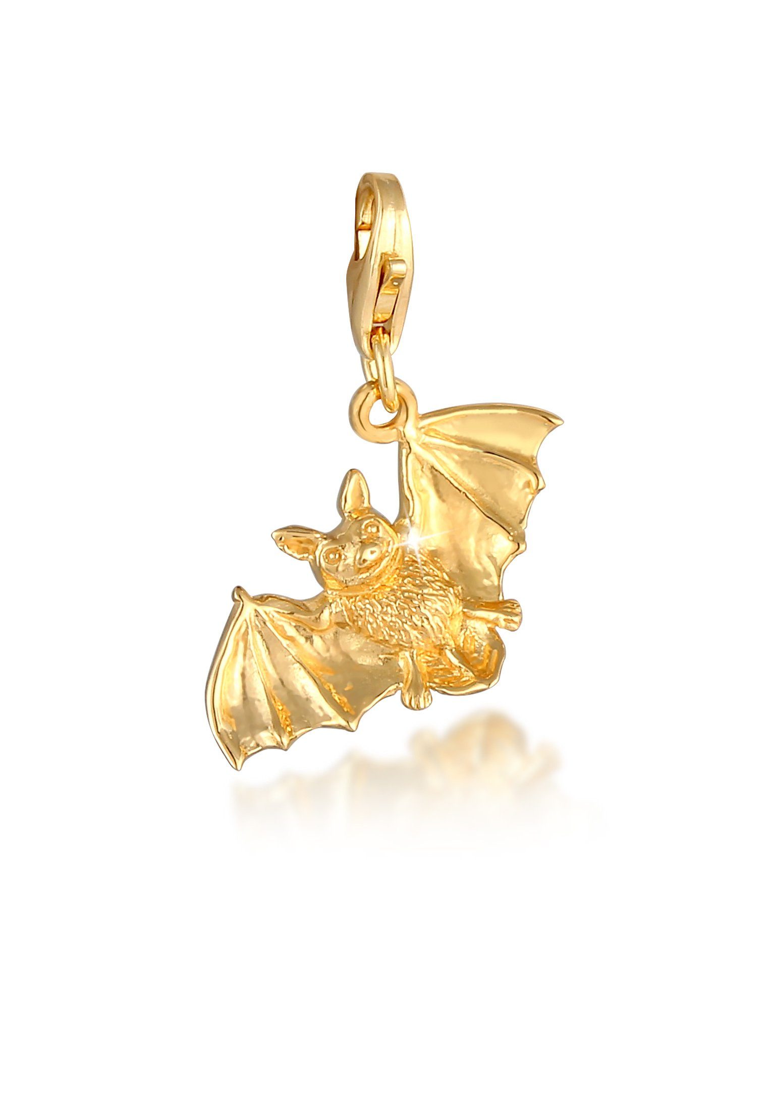 Nenalina Charm-Einhänger Anhänger Fledermaus Halloween 925 Silber, Fledermaus