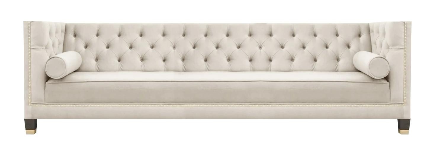 Xlmoebel Chesterfield-Sofa Designer Chesterfield Sofa in edlem Stoff mit luxuriösem Flair, 1 Teile, Hergestellt in Europa
