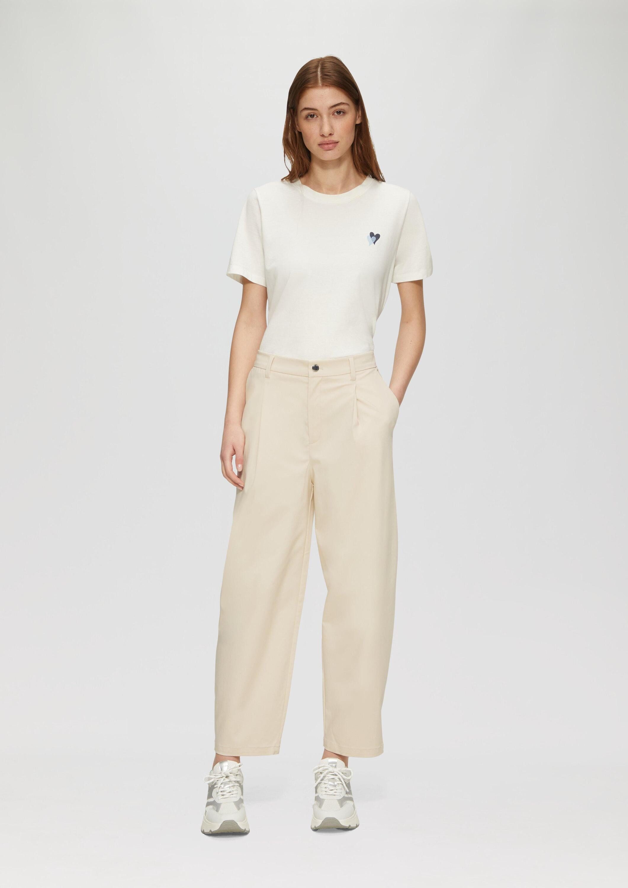 s.Oliver 7/8-Hose Hose Cropped-Hose aus Twill mit Barrel Leg und Elastikbun günstig online kaufen