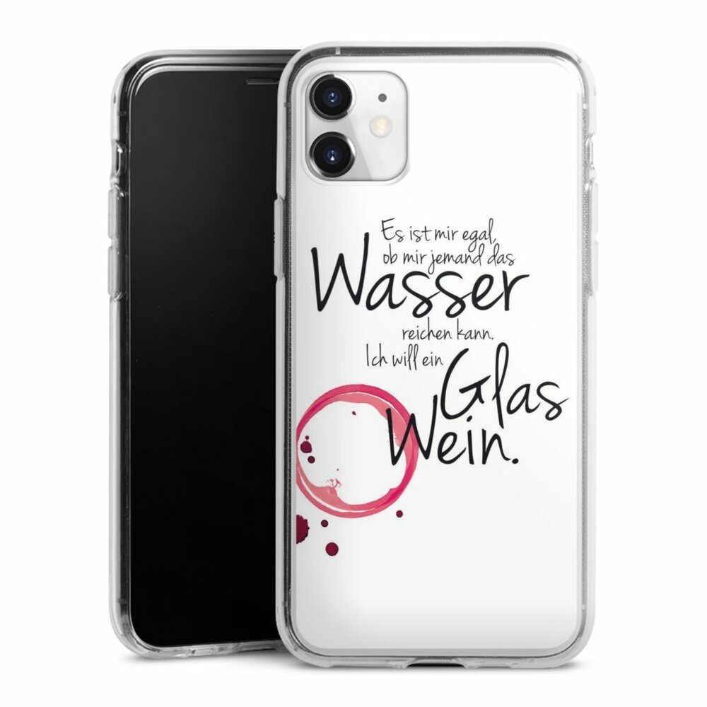Handyhülle Es ist Mir Egal, Silikon Hülle, Bumper Case, Handy Schutzhülle, Smartphone Cover Wein Sprüche Statement