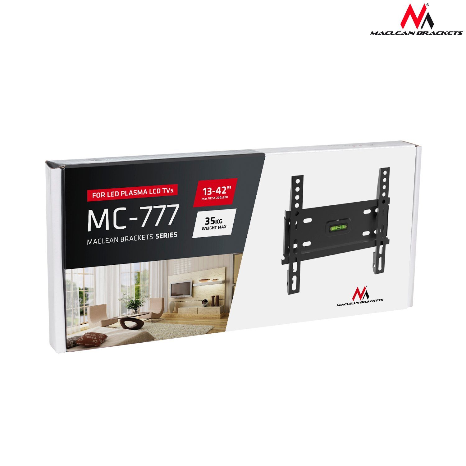 Maclean TV-Wandhalterung MC-777, (bis 50 Zoll, Max. 35 kg, 13" bis 50" Zoll)