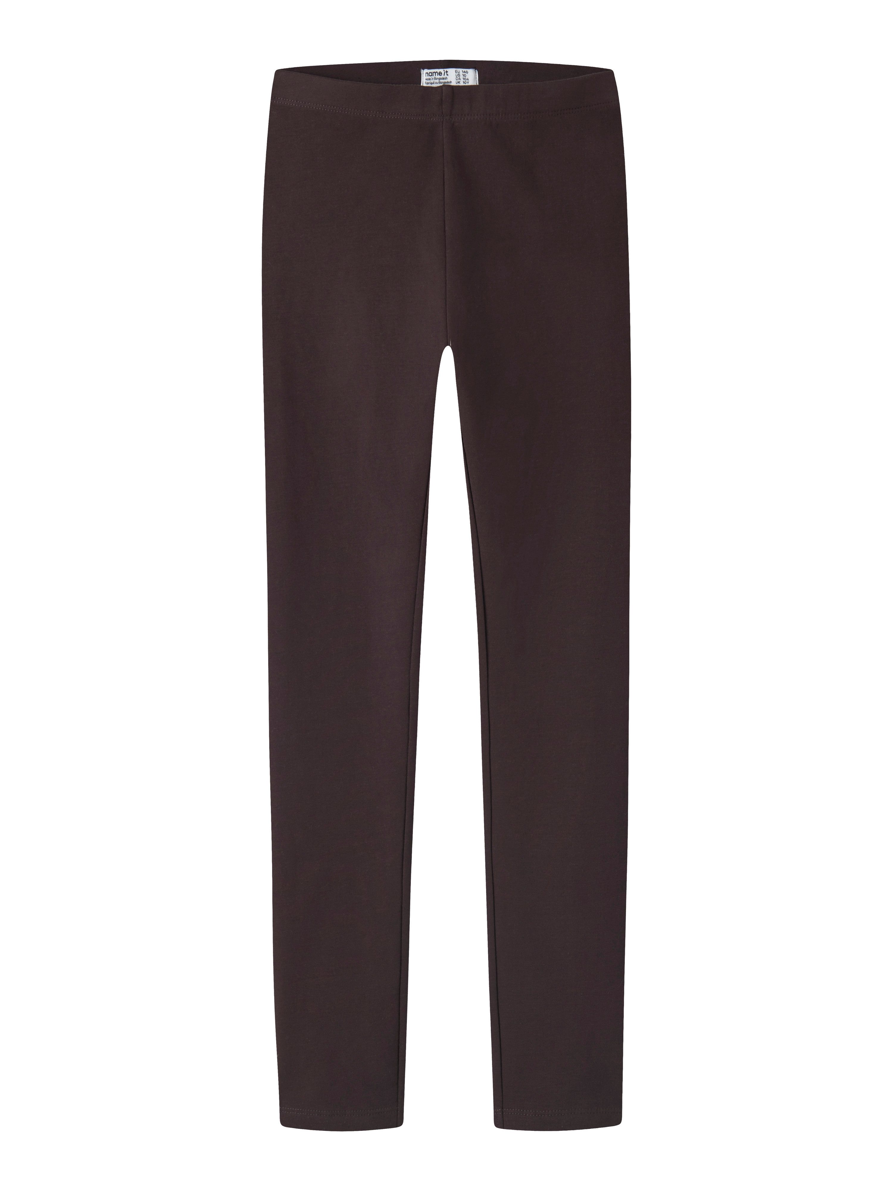Name It Leggings NKFDAVINA SOLID SWE LEGGING BRU N NOOS Baumwollmischung, innen angeraut, regular fit