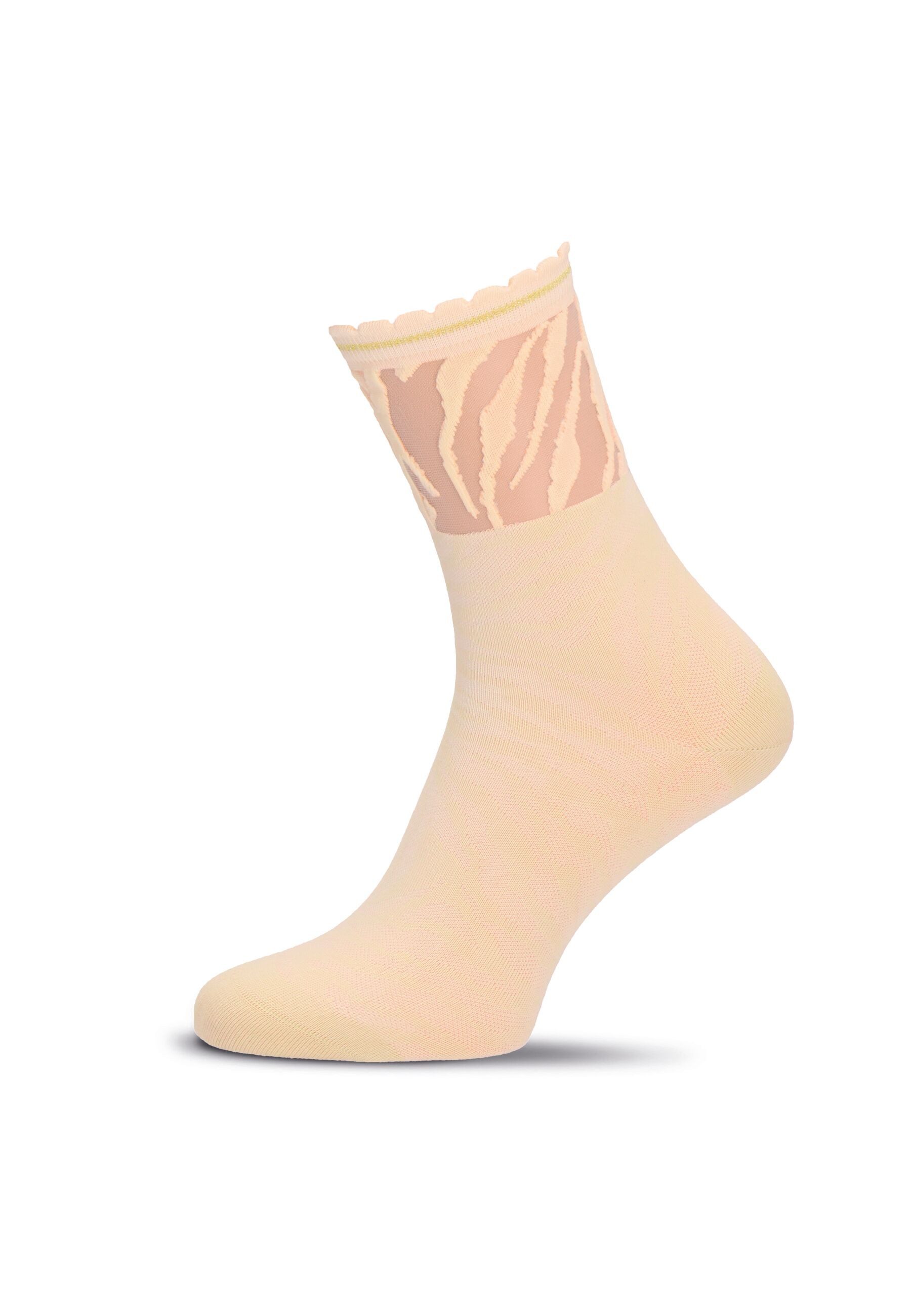 Tamaris Socken 2er Pack 2er Pack, transparente Socken mit modischem Zebra-Muster