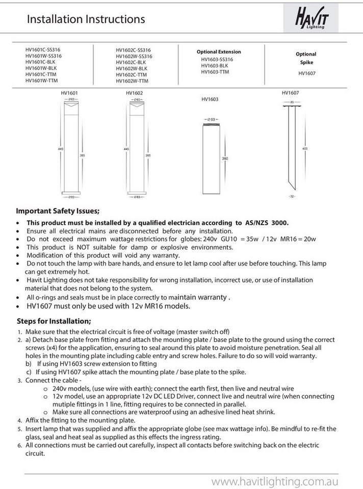 Havit Lighting LED Außen-Stehlampe HIGHLITE, Leuchtmittel wechselbar, modern