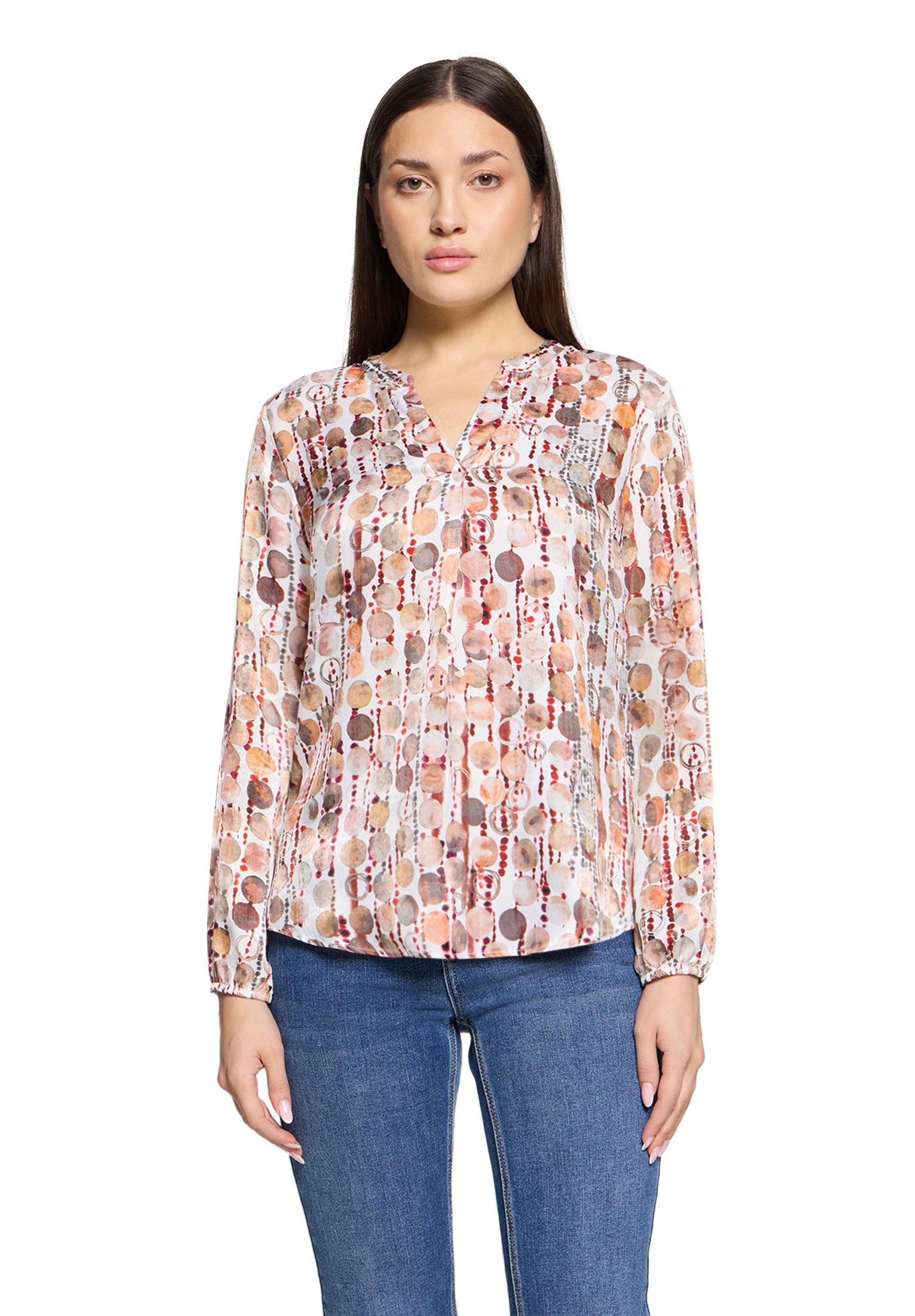 Cartoon Shirtbluse Damen Blusenshirt mit Muster günstig online kaufen