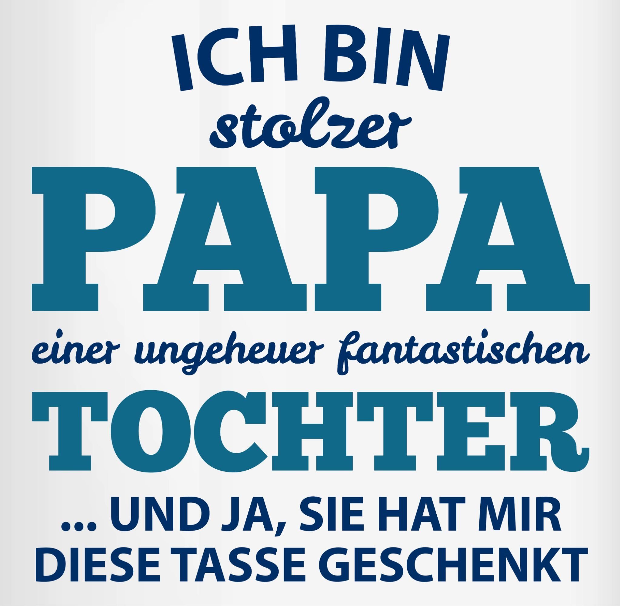 Tochter Schwarz Vatertag Tasse fantastischen Papa 2 Kaffeetasse Keramik, Stolzer einer Geschenk Tasse, Shirtracer