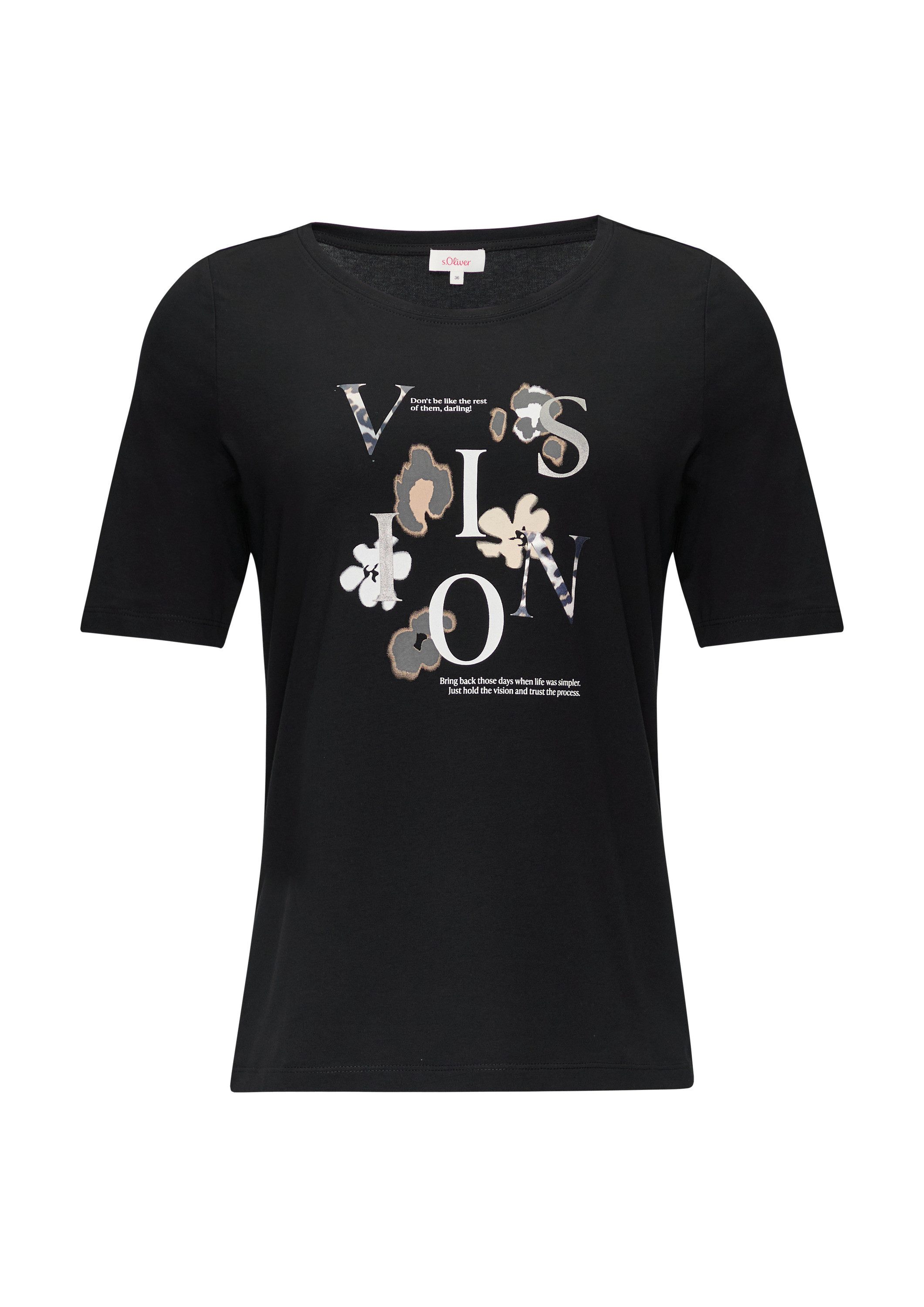 s.Oliver Kurzarmshirt T-Shirt Elastisches T-Shirt mit günstig online kaufen