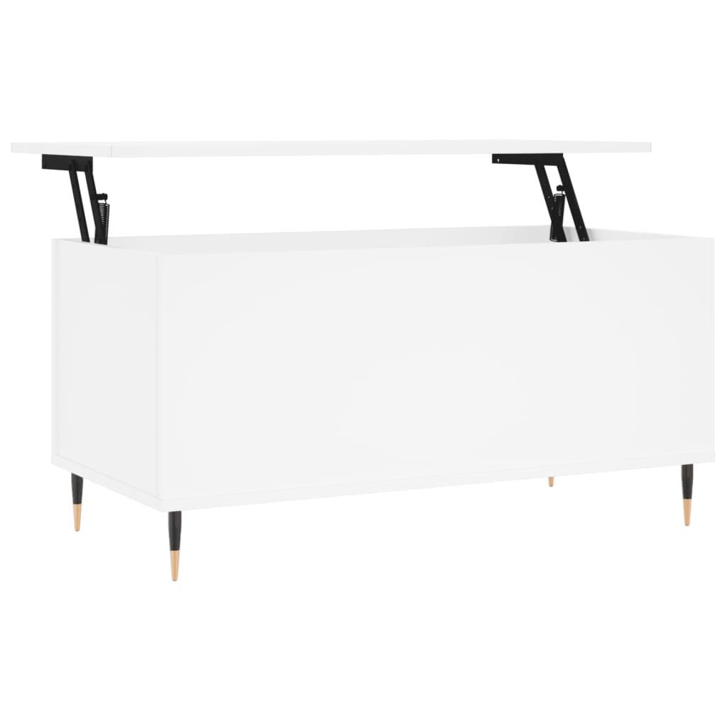 Couchtisch Couchtisch Weiß 90x44,5x45 cm Holzwerkstoff