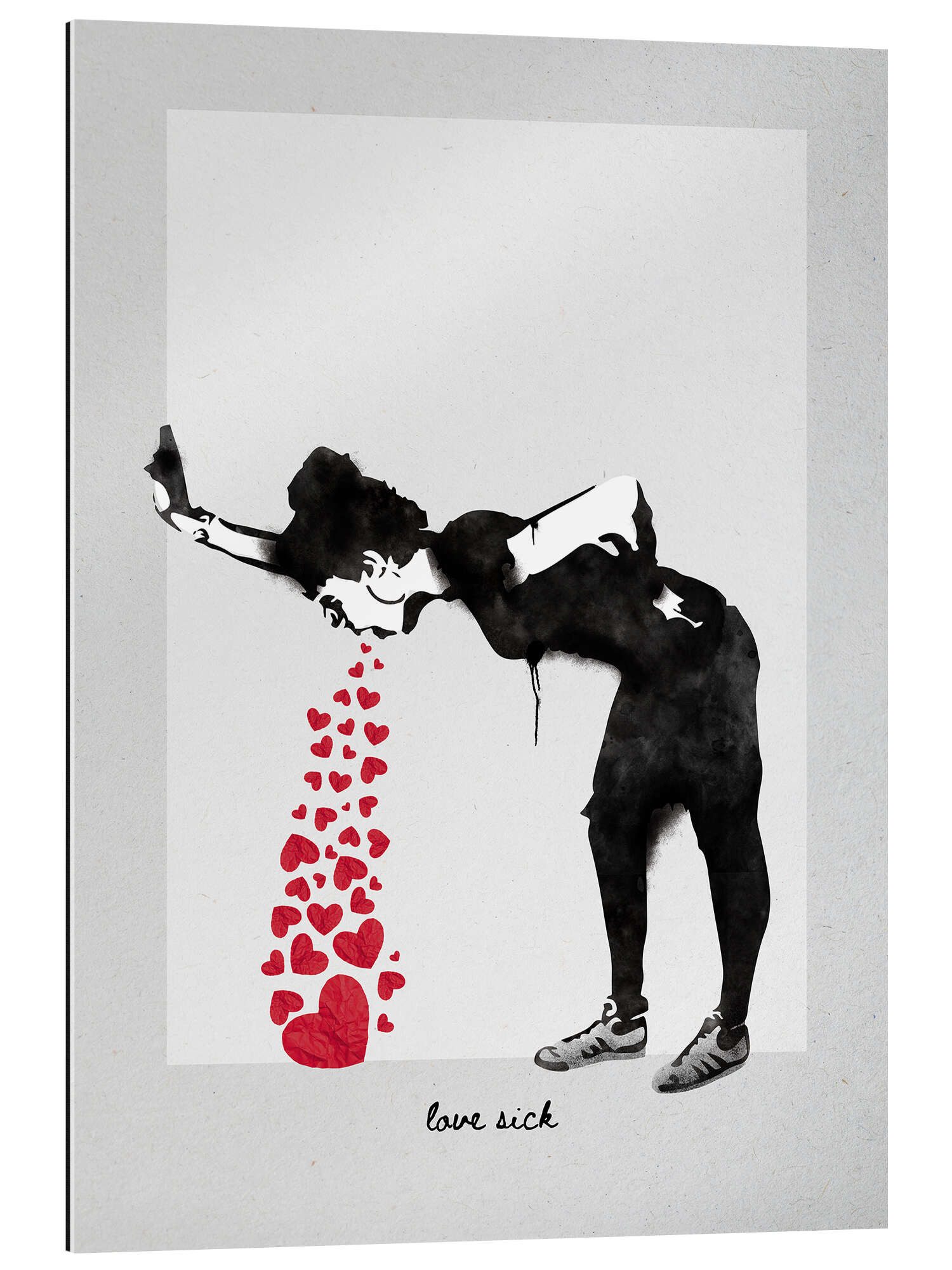 Posterlounge Wandbild Banksy - Love Sick, Editors Choice, erhältlich als Poster, Leinwandbild, Wandsticker oder Acrylglasbild